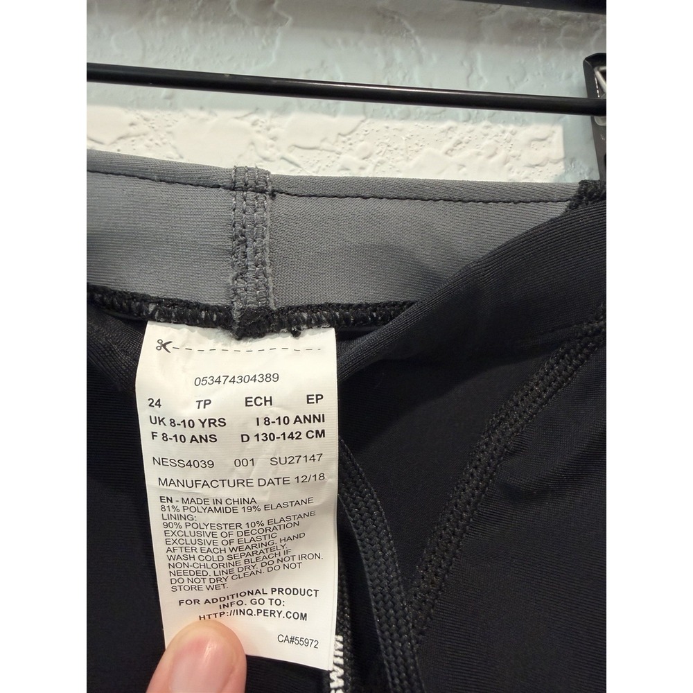Nike NX Youth Size S  Jammer Swim Bottoms Drawstring Colorblock Black/Gray - Picture 8 of 9
